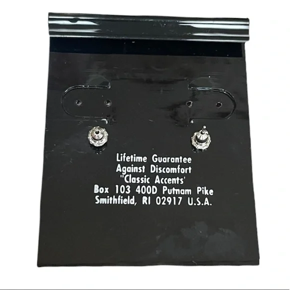 Classy Pearl Button Earrings Classic Accents for Sensitive Ears Made In USA - Picture 2 of 3